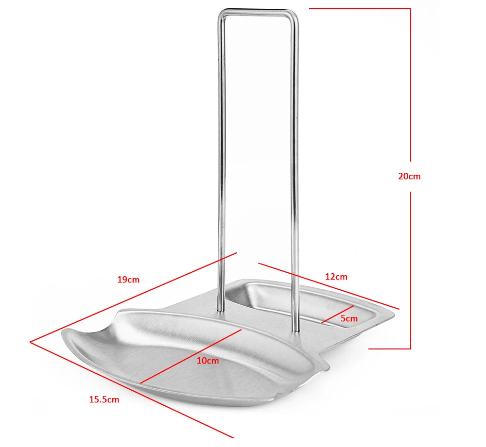 Нержавеющая сталь кастрюлю стеллаж для выставки товаров крышка отдыха стойка с держателем ложек дом в Товары для Кухня аксессуары