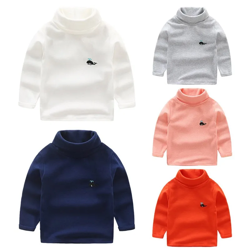 

New Children's Round Neck Pullover Embroidery Candy Color Tees 2018 Kids Casual Sweatshirts Tops Children's Clothing 2-7Y Z1