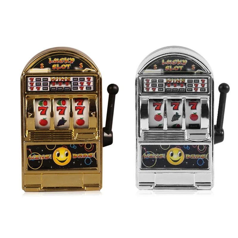 

Funny Gags Practical Jokes Children' s Slot Machine Mini Toy Lucky Jackpot For Fun Birthday Gift Kids Boy Girl