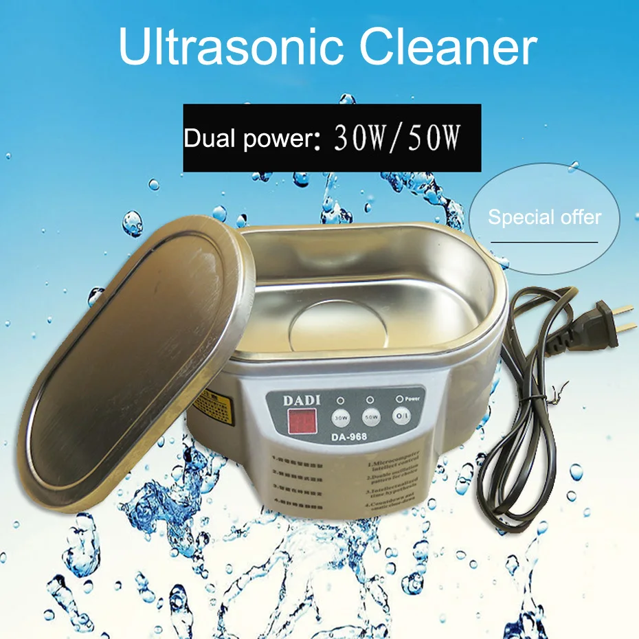 Smart Ultrasonic Cleaner Stainless Steel Ultrasound Wave Washing for Jewelry Glasses Ultrasound Bath Machine  