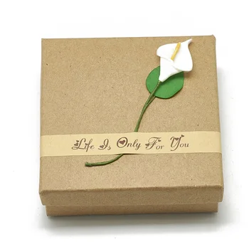

12pcs 9x9x3cm Cardboard Jewelry Set Box for Rings Necklack Earring Square Jewelry boxes cases packaging F80