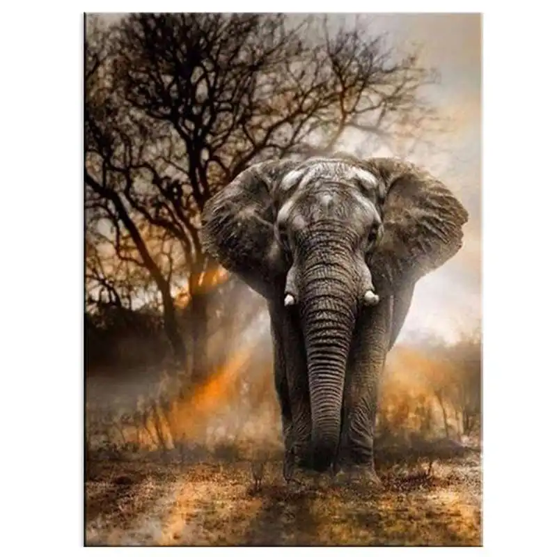 

100% Full 5D Diy Daimond Painting Animal 3D Diamond Painting Full Round Rhinestones Diamant Painting Embroidery Animal Elephan