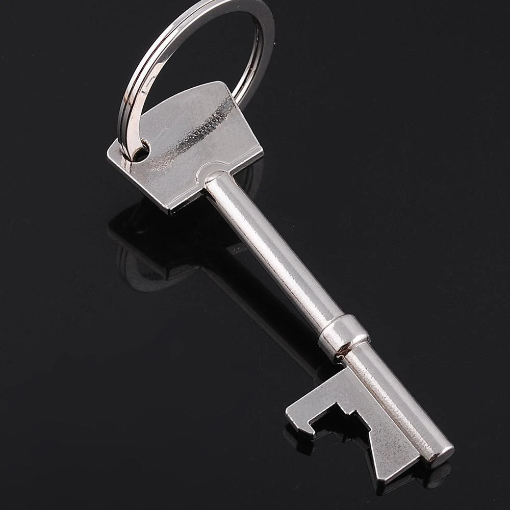 

suti 1PCS Hot Sales Beer Bottle Opener Key Ring Keychain Zinc Alloy Key Chain Keyfob Bar Tool