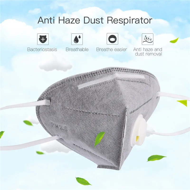 5 шт. Нетканая маска для лица РМ2. 5 анти-Дымчатая пылезащитный Респиратор промышленный пылезащитный дыхательный клапан