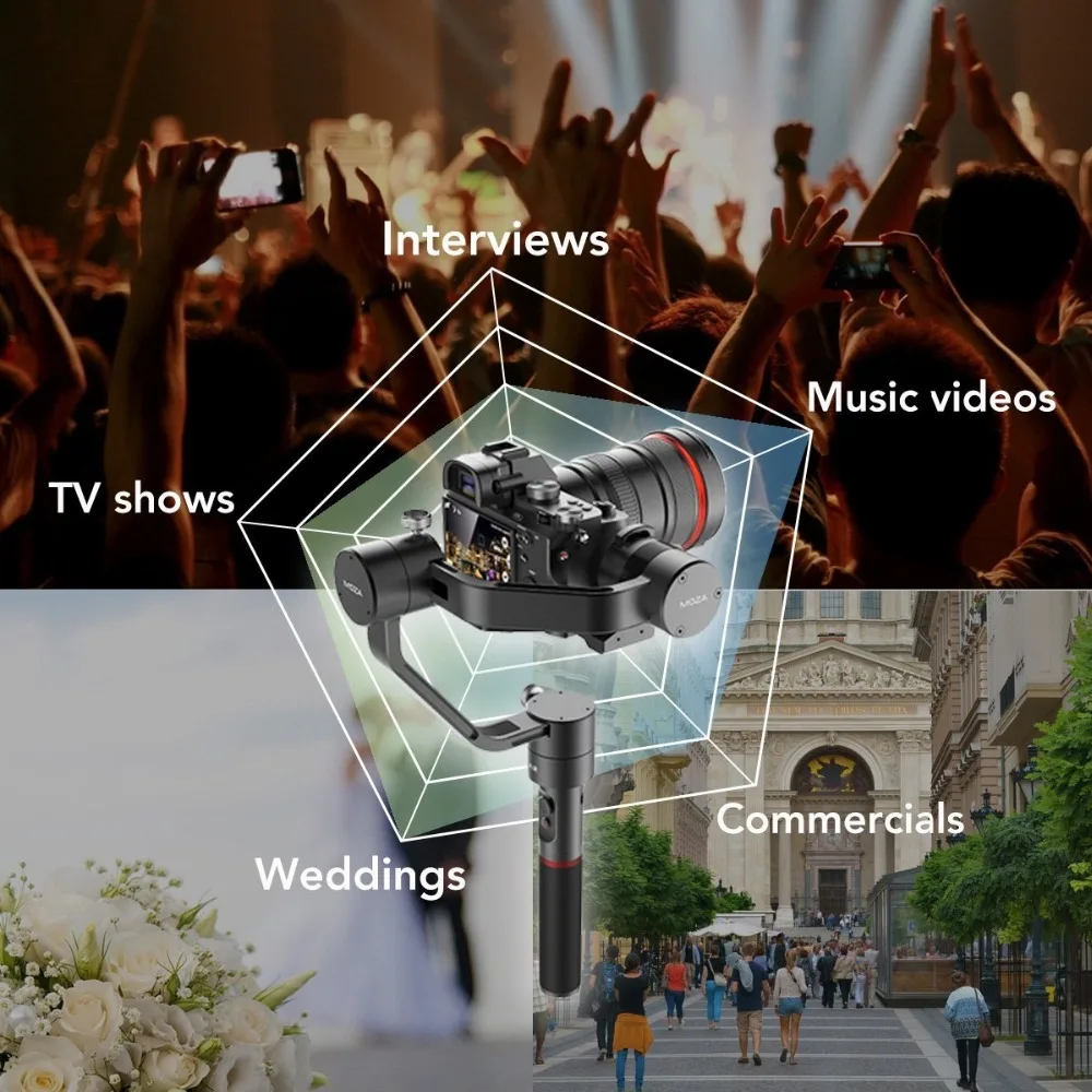Ручной карданный 3 осевой стабилизатор MOZA Air для DSLR и беззеркальных камер Sony A7