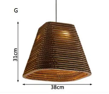 Бумажный кулон соты огни картон персонализированные гостиной ресторан кафе магазин одежды подвесные светильники Z84131 - Цвет корпуса: G