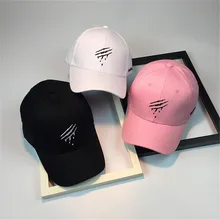 Южнокорейский стиль граффити кошка лапы метки Шляпа Унисекс Хлопок Вышивка Повседневная солнцезащитная Кепка ACB41