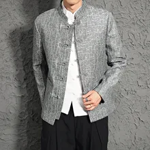 

Blazer Hombre 2017 Hot Sale Regular Half Men Blazer Masculino New Winter Coat, Wind Linen Suit Slim Chinese Costume