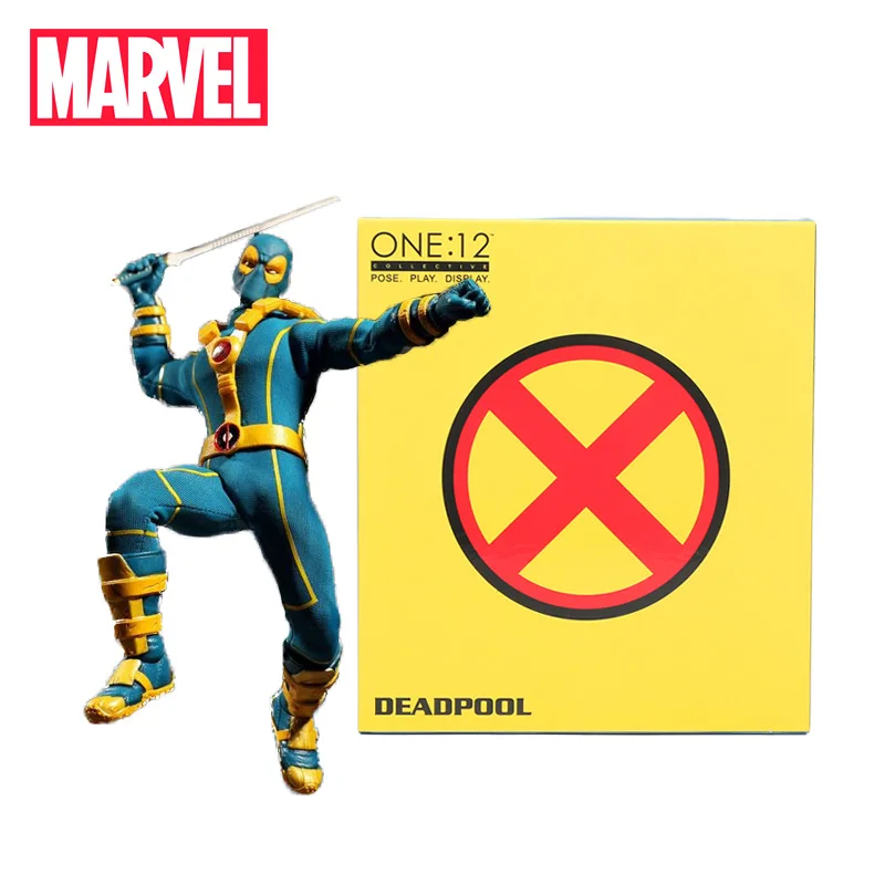 

16cm Mezco Marvel Deadpool One:12 Collective BJD PVC Action Figure Super Hero Toy Blue Men Costume Ver Model Doll Marvel Toys