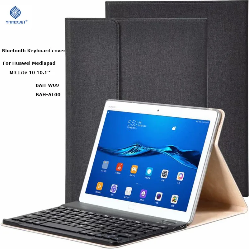 Кожаный чехол с Bluetooth клавиатурой для Huawei MediaPad M3 Lite 10 BAH W09 AL00 1 '' планшета lite
