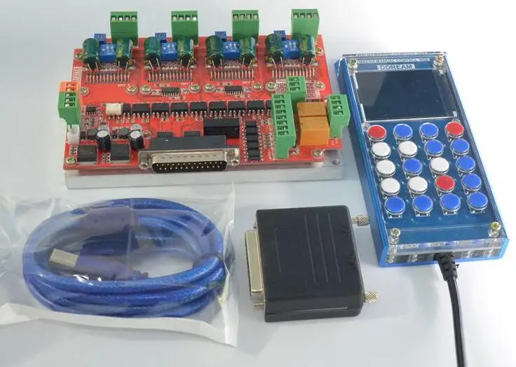 

4-axis Stepper Motor Driver Engraving Machine Control Panel MACH3 + NC200USB MACH3 Kit