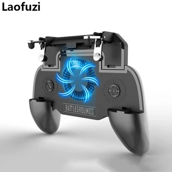 

Gamepad with Cooling Fan for PUBG Mobile Phone Game Controller with Battery Metal Aim Fire Key Trigger for IOS Android Phone