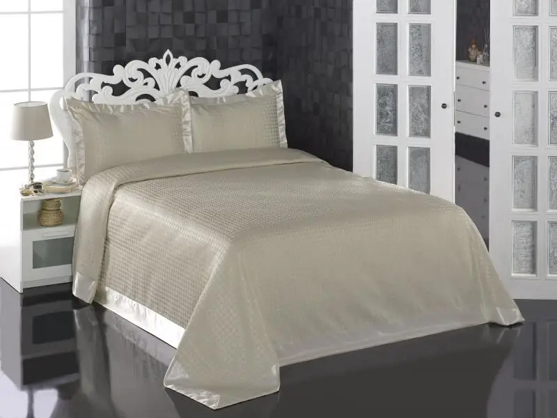 Покрывало двуспальное KARNA, GREVEN, 260*260 см, кремовый