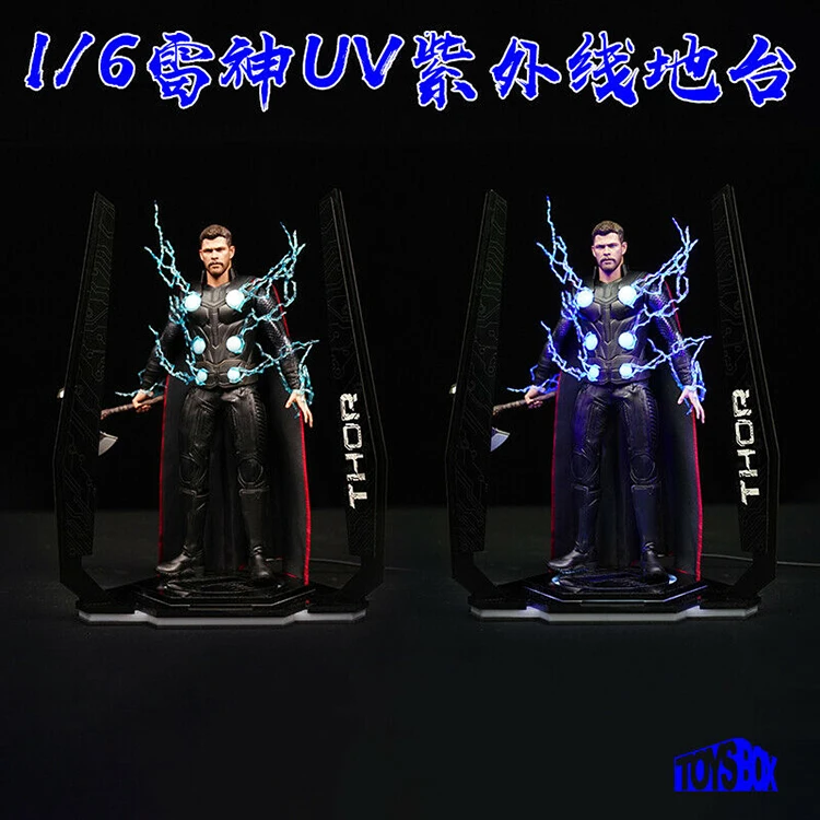 

Toys box Avenger 1/6 Scale Thor's platform UV reflection with Light Model Action Figure Scene Accessories for 12'' Action Figure