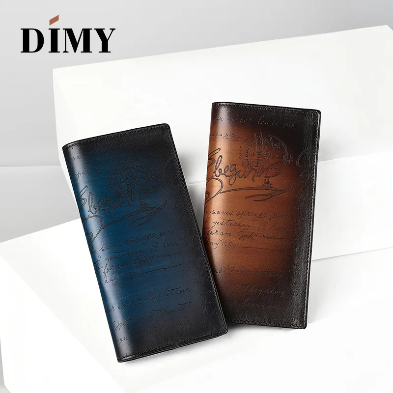 

New Luxury Sequoia Leather Yen Wallet for men with beautiful patina Six credit card slots One note compartment Two patch pockets