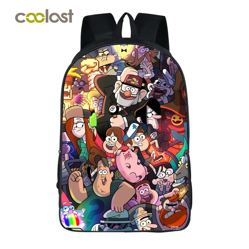 

New style cartoon Gravity Falls lightweight Backpack Students School Bag For Girls Boys Rucksack mochila customize Travel bags
