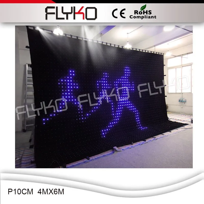 Новый продукт 2016 p10cm 4m x 6m Европа Горячая Продажа Гибкая мягкая сетка LED занавес