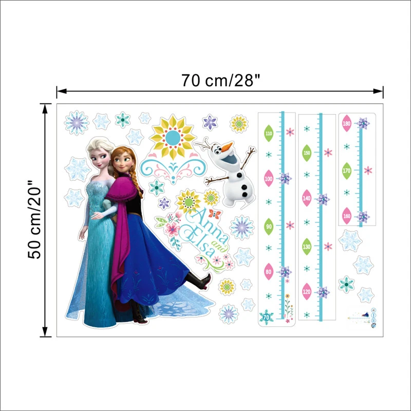 Cartoon Olaf Elsa Anna Princess Frozen Wall Stickers Home Decoration Growth Chart For Kids Height Measure Anime Wall Art Decals Cartoon Olaf Elsa Anna Princess Frozen Wall Stickers Home Decoration Growth Chart For Kids Height Measure Anime Wall Art Decals