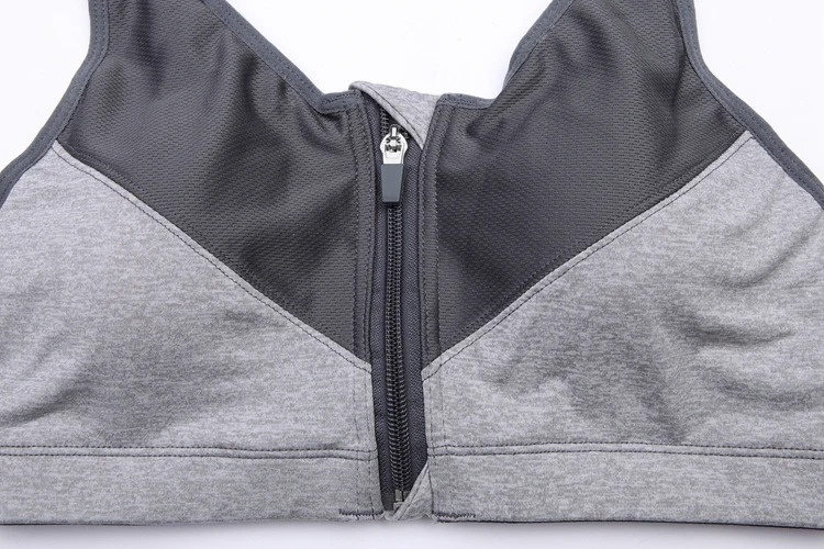 Sports Tops Female Zipper Push Up Sports Bras Fitness Running Yoga Padded Breathable Shockproof Gym Vest Tops Womens Sport Bh   _3677 