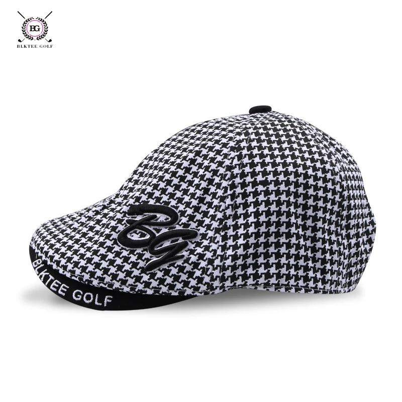 Golf Hats Women's Cap Ladies Houndstooth Casual Hat Female Sports Cap Winter Golf Hats For Christmas Wome Cap Hat Fashion
