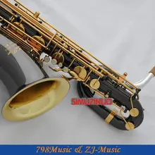 Профессиональный черный никель-Золотой и золотой колокольчик Баритон саксофон высокий F# W/кожаный чехол