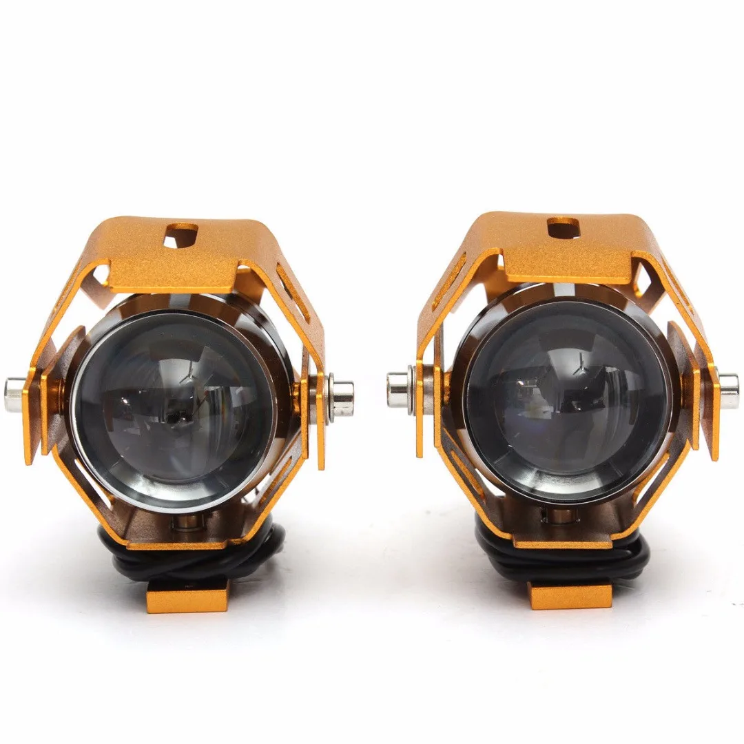 2pcs/set U5 Motorcycle Bike LED Headlight Fog Driving Spot Light Lamp White