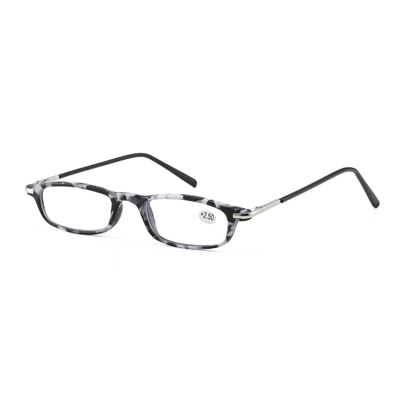 iboode Small Square Frame Reading Glasses Hot Ultralight Presbyopic Eyewear With Diopter+1.0 1.5 2.0 2.5 3.0 3.5 Reader - Цвет оправы: Black White Marble