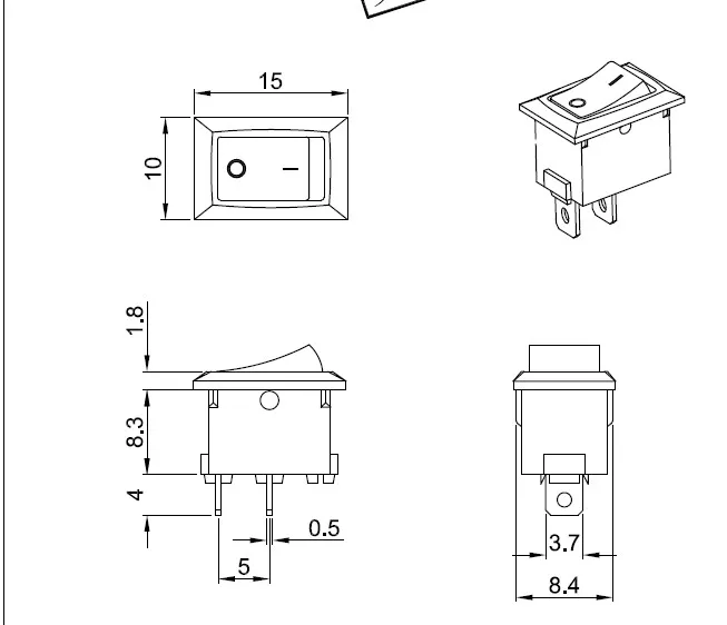 Оригинальный новый 100% импортный кулисный переключатель MR5 110 6A 125VAC 3A 250VAC 2pin 2