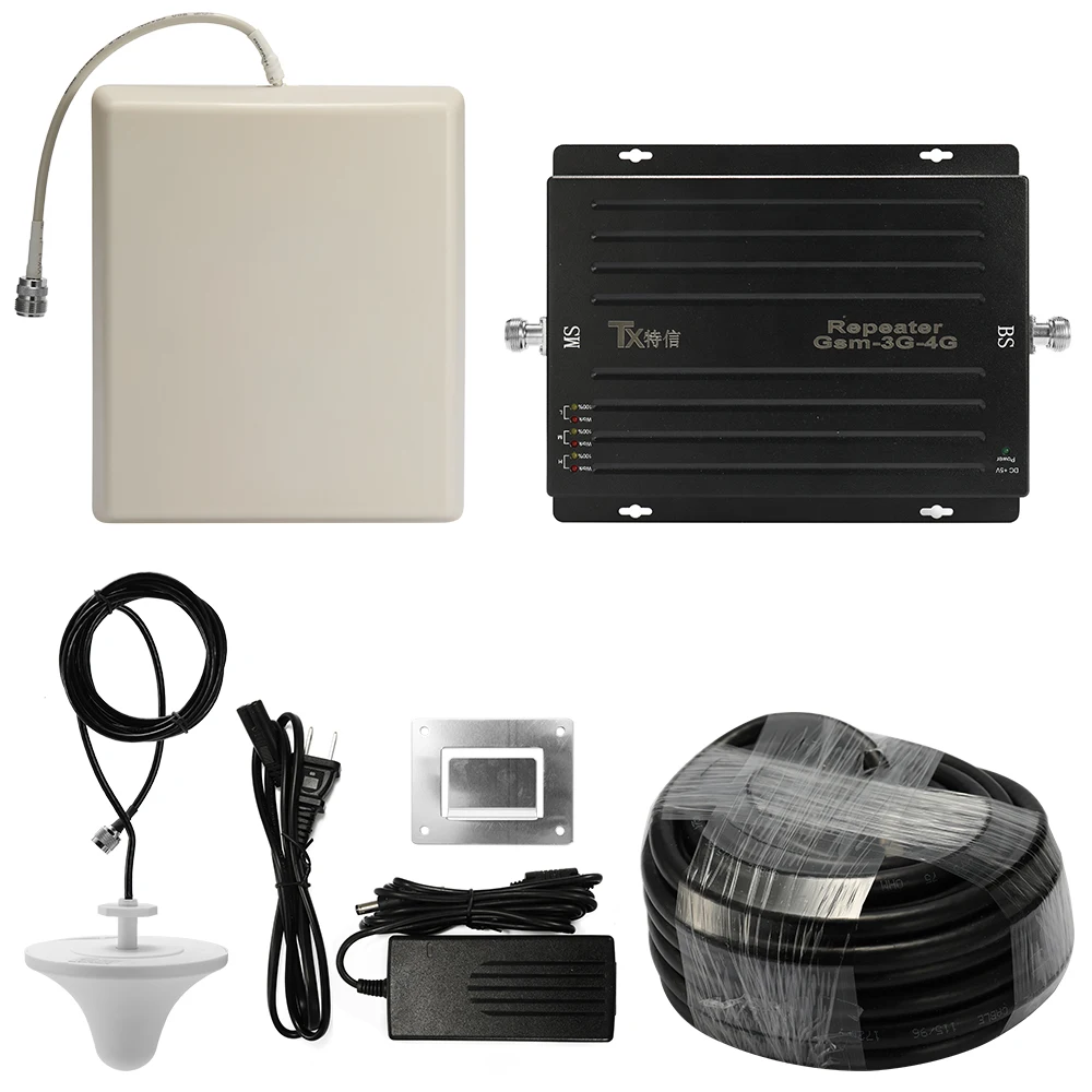 

100-240V Tri Band Amplifier GSM DCS WCDMA Universal Mobile Phone Signal Booster Intelligent Repeater Kit