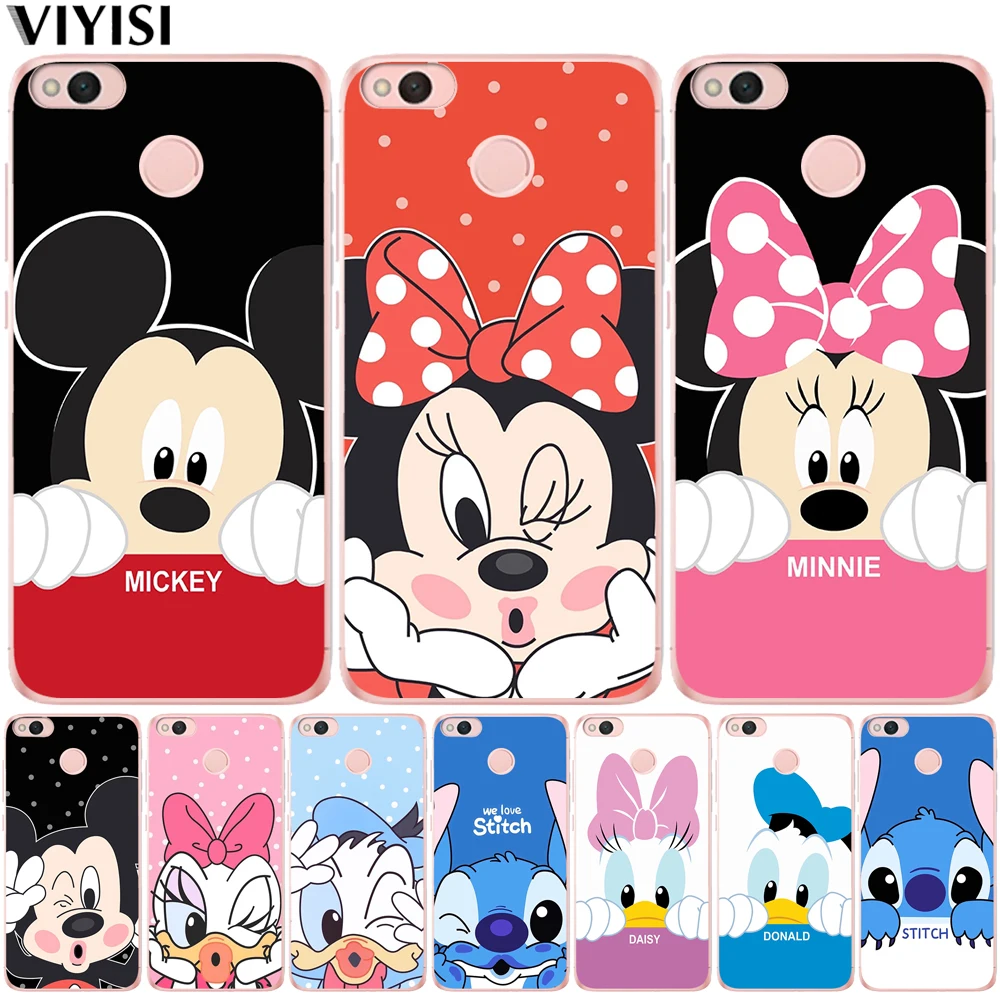 

Cute Mickey Minnie Mouse Phone Case For Xiaomi Redmi 4X 4 Pro 4A 5A Note 4 5A mi a1 Mi5X Mi6 Cartoon Phone Case cover Etui Coque