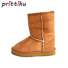 Классические короткие сапоги для малышей детская зимняя теплая