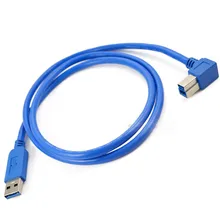Кабель с левым углом 3 фута 1 м разъем USB 0 A папа на B 90 градусов|