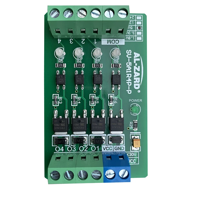 

4 Channel 3.3V 5V12V24V Input Fully Compatible Mitsubishi Siemens PLC Power Amplification Solenoid Valve Driver Board PNP Output