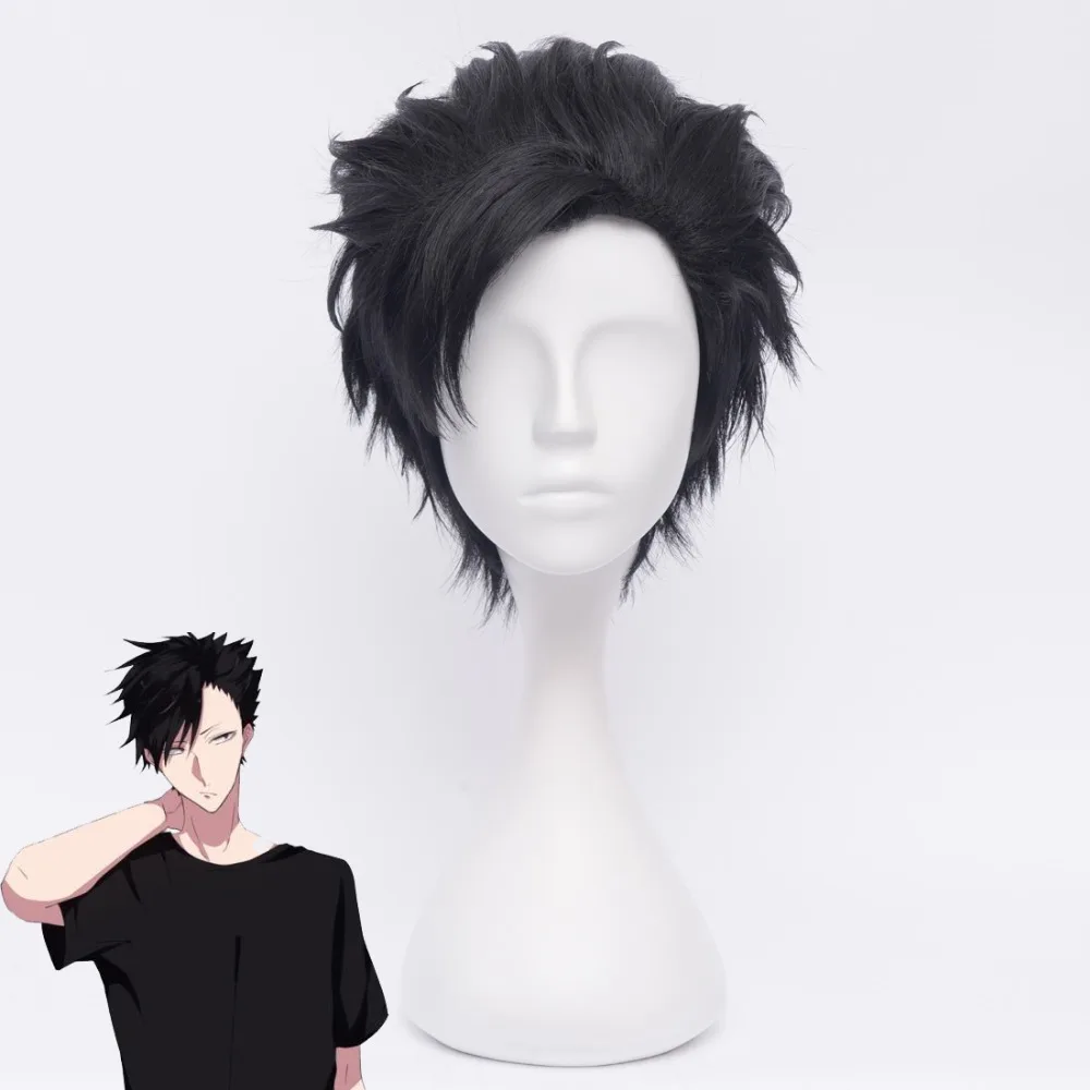 Haikyuu! Kuroo Tetsurou косплей парик 35 см короткие прямые термостойкие синтетические