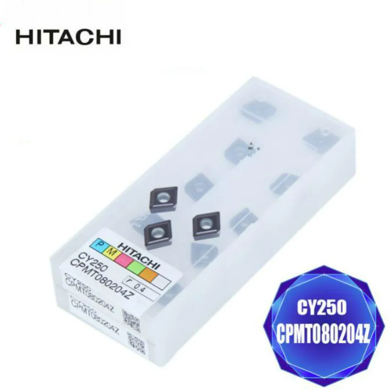 HITACHI CY250 CPMT080204Z CPMT080204 фрезерные вставки из карбида вольфрама токарный инструмент CPMT 080204 Z CY250 токарные инструменты с ЧПУ