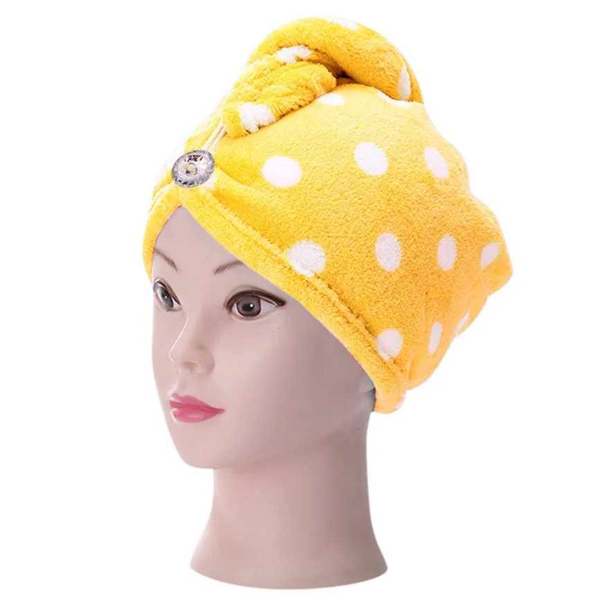 

New Batnroom Dry Towel 1PC Microfiber Hair Turban Quickly Dry Hair Hat Wrapped Towel Bathing Cap High Quality 30