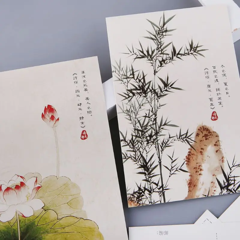 30 листов пейзажных картин Ретро винтажная открытка Рождественская Подарочная открытка открытки с пожеланиями