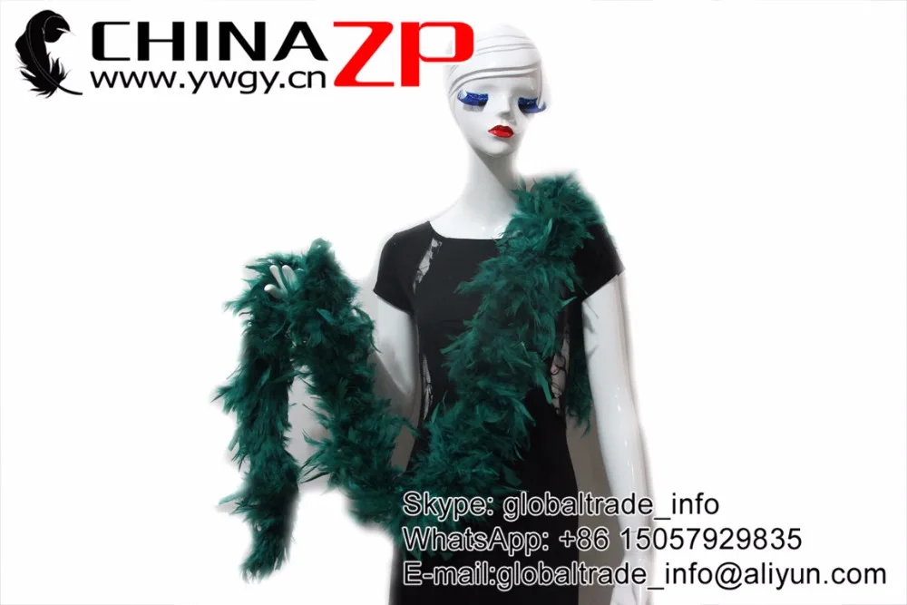 8-hunter green turkey feather boa wholesale (17)
