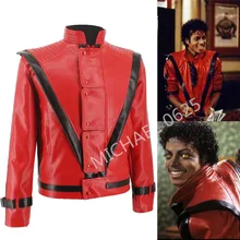 Редкие MJ Майкл Джексон, Thriller MTV Ограниченная серия Красная английская ретро кожаная куртка коллекция верхняя одежда любой размер