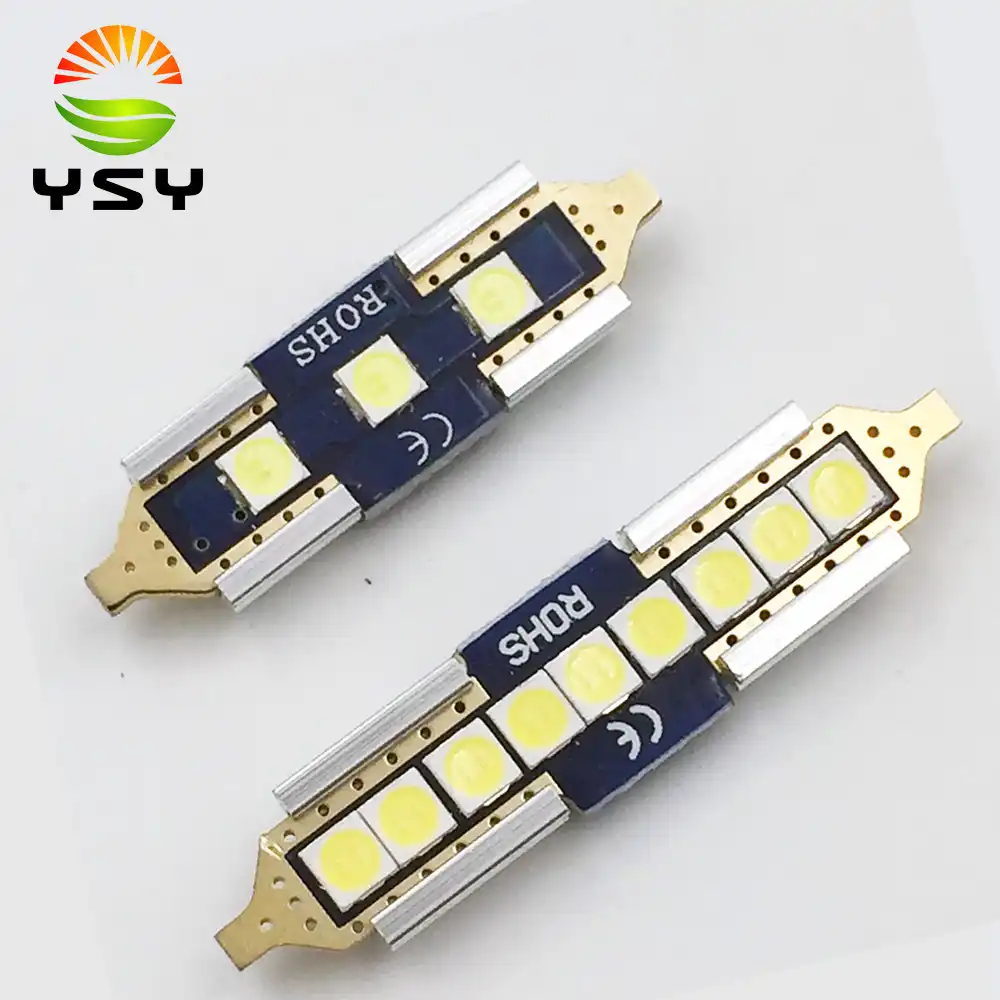 YSY 100x Canbus без ошибок автомобильная светодиодная лампа 31 мм 36 39 41 3030 3 6 9 SMD C5W C10W SV8.5 211