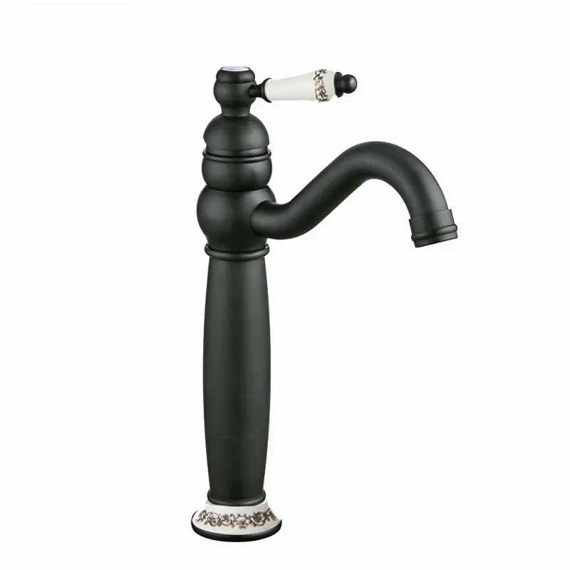 

Various Colors Bathroom Sink Faucet Single Handle Swivel Spout Washing Basin Taps with Hot and Cold Water