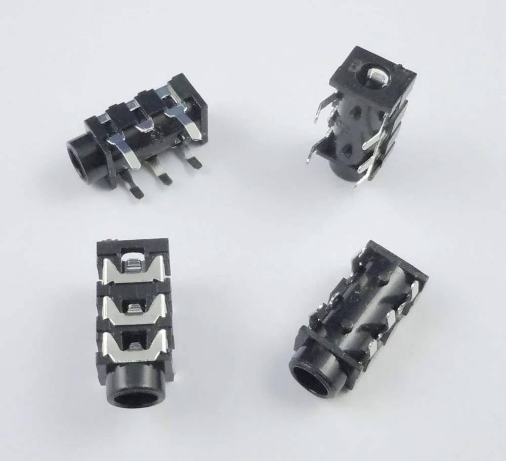 50 шт. SMD 3 5 мм стерео аудио разъем телефонный 3-контактный монтаж печатной платы |