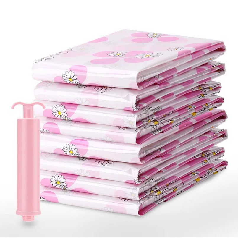 11pcs 4 Sizes Vacuum Bag Storage Bag Foldable Compressed Organizer With