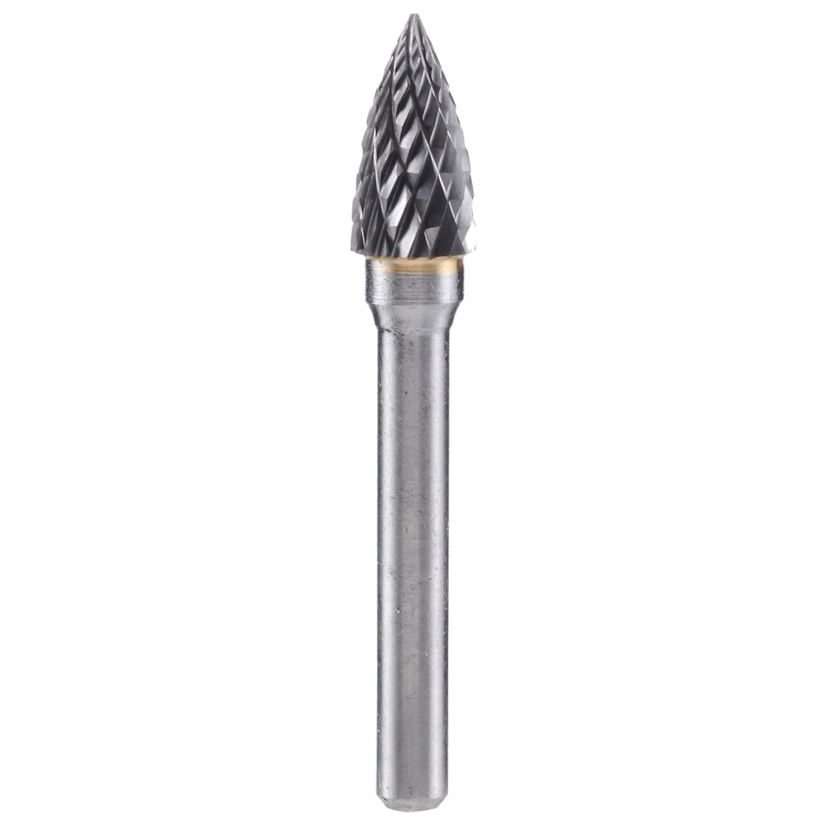 5pcs 1/4" Shank 6x10mm Tungsten Carbide Milling Cutter Rotary Burr Double Diamond Cut Rotary Tools Electric Grinding Tools