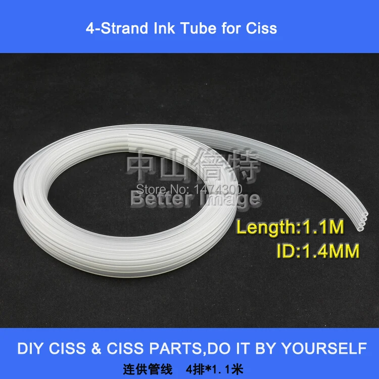 

XIMO 3PCS, 1meter 4-strand Ink tube for ciss using eco-solvent ink