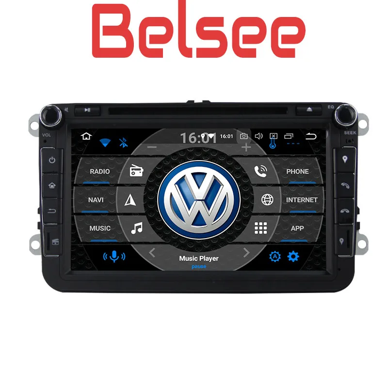 Belsee для Volkswagen Polo Passat b6 b7 Golf Tiguan Восьмиядерный PX5 4 ГБ Android 9,0 Авторадио gps автомобильный Радио Carplay Мультимедиа DVD