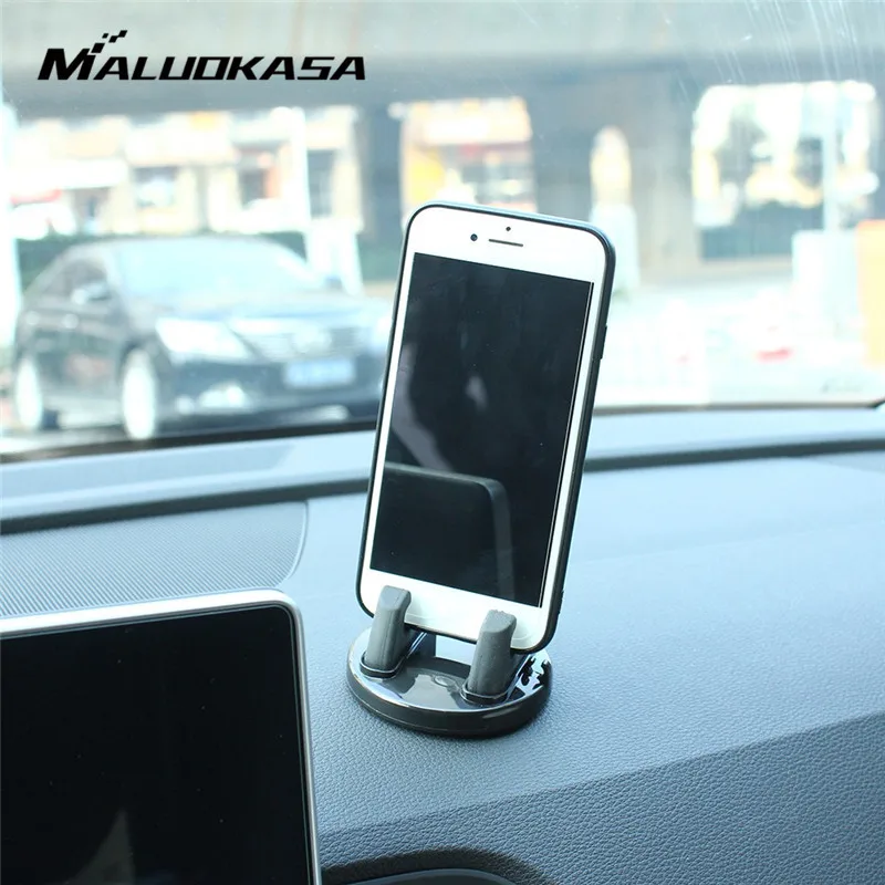 

Car Ornament Universal Phone Holder 360 Degree Rotation PC+Silicone Dashboard Decoration For GPS Holder Cell Phone Non-slip mat