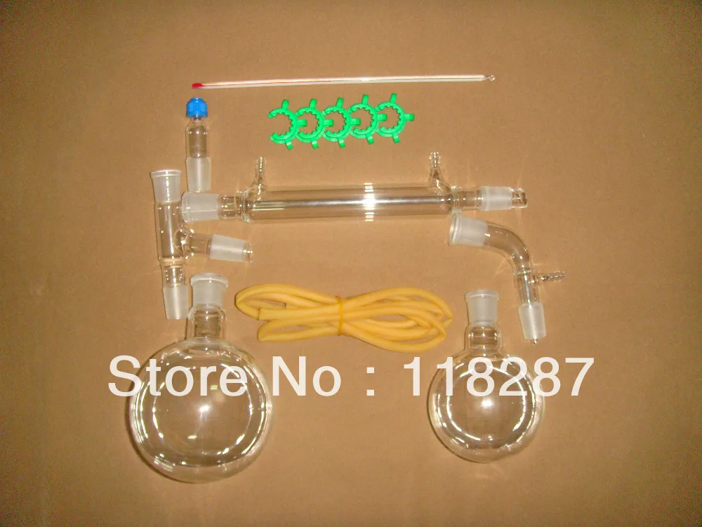 Новый аппарат для дистилляции 1000 мл комплект вакуумной лабораторное стекло|glass