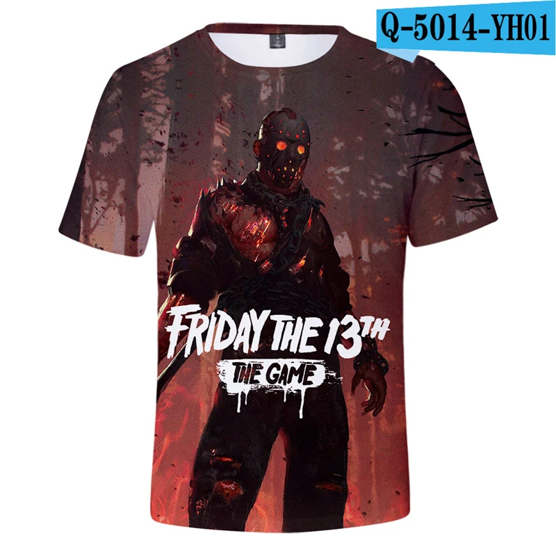 

Friday The 13Th Tshirt The Game Horror Mask Killer Puzzle Summer Tees Print Film T Shirt Men Movie Tshirts Game Clothes O-Neck
