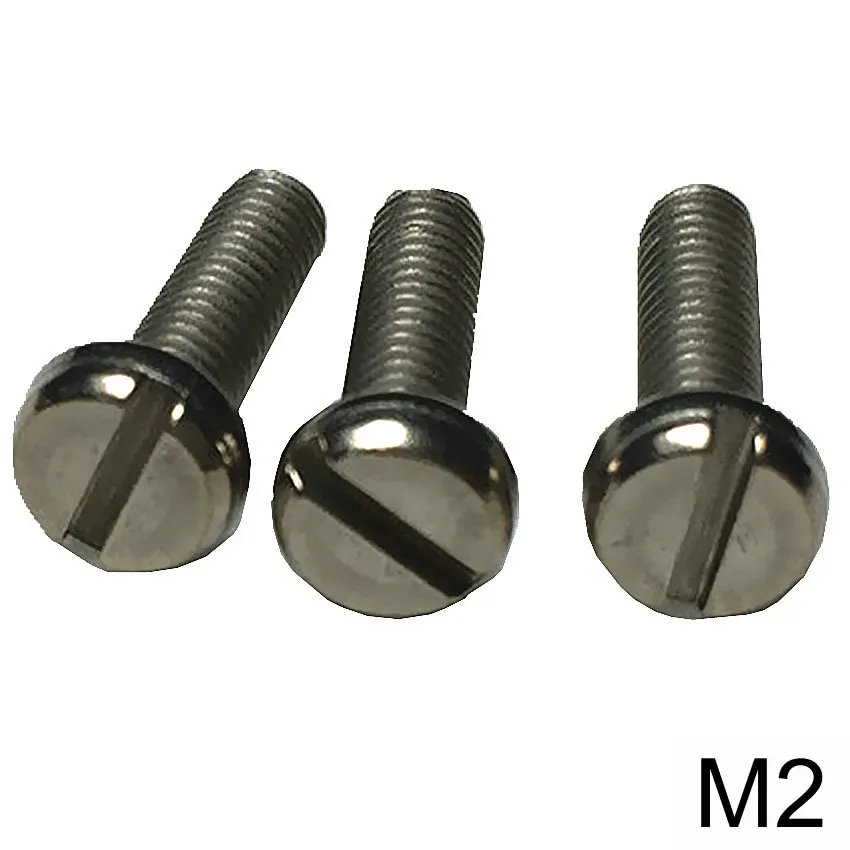 

Titanium Bolt Ti Bolts M2 x3-20mm DIN84 Column Slotted Drive 6pcs Micro Precision Gr.2 Titanium Screws Ti Fastener